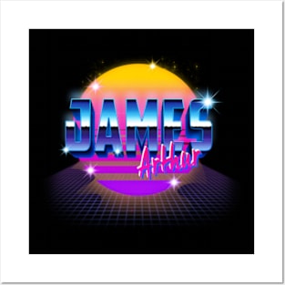 Design James Proud Name Birthday 70s 80s 90s Color Posters and Art